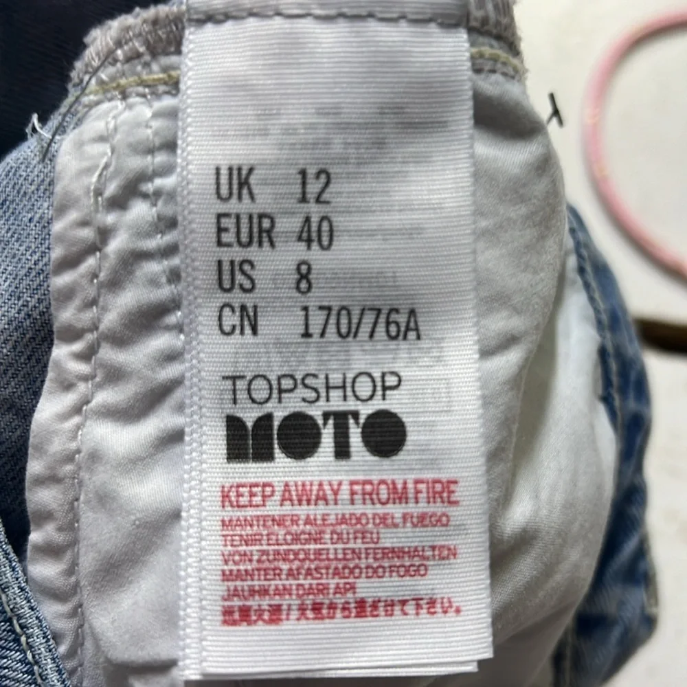 Top Shop Love Me Not Denim Shorts